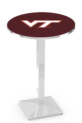 Virginia Tech L217 Chrome Logo Table