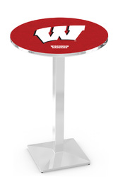Wisconsin L217 Chrome Logo Table