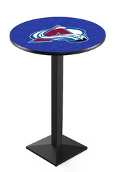 Colorado Avalanche L217 Black Wrinkle Logo Table