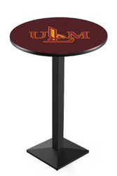 Louisiana Monroe L217 Black Wrinkle Logo Table
