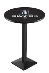 Vegas Golden Knights L217 Black Wrinkle Logo Table