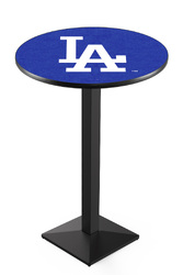 Los Angeles Dodgers L217 Black Wrinkle Logo Table
