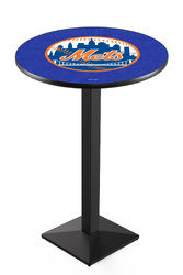 New York Mets L217 Black Wrinkle Logo Table