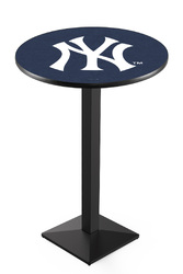 New York Yankees L217 Black Wrinkle Logo Table