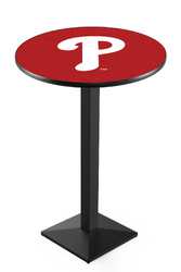 Philadelphia Phillies L217 Black Wrinkle Logo Table