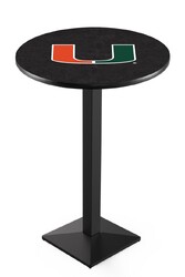 Miami L217 Black Wrinkle Logo Table
