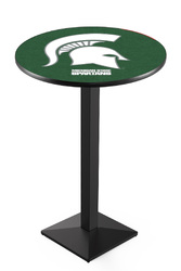 Michigan State L217 Black Wrinkle Logo Table