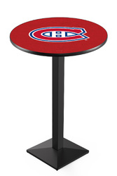 Montreal Canadiens L217 Black Wrinkle Logo Table
