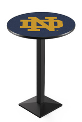 Notre Dame L217 Black Wrinkle Logo Table