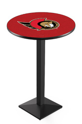 Ottawa Senators L217 Black Wrinkle Logo Table