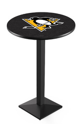 Pittsburgh Penguins L217 Black Wrinkle Logo Table