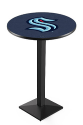 Seattle Kraken L217 Black Wrinkle Logo Table
