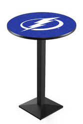 Tampa Bay Lightning L217 Black Wrinkle Logo Table