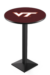 Virginia Tech L217 Black Wrinkle Logo Table