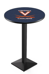 Virginia L217 Black Wrinkle Logo Table