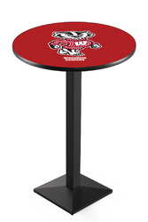Wisconsin L217 Black Wrinkle Logo Table