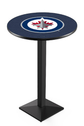 Winnipeg Jets L217 Black Wrinkle Logo Table