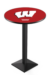 Wisconsin L217 Black Wrinkle Logo Table