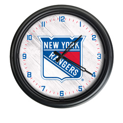 New York Rangers Indoor/Outdoor LED Clock