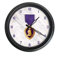 Purple Heart Indoor/Outdoor LED Clock