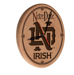 Notre Dame Laser Engraved Wood Clock