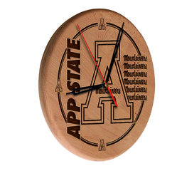 Appalachian State Laser Engraved Wood Clock
