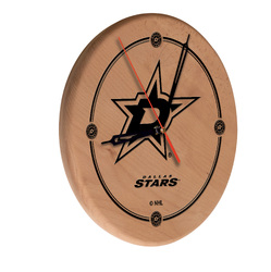 Dallas Stars Laser Engraved Wood Clock