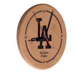 Los Angeles Dodgers Laser Engraved Wood Clock