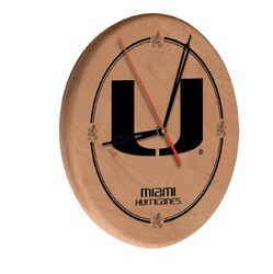 Miami Laser Engraved Wood Clock