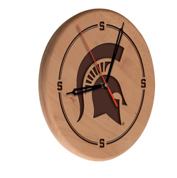 Michigan State Laser Engraved Wood Clock