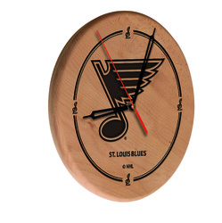 St. Louis Blues Laser Engraved Wood Clock