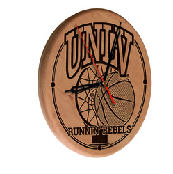 UNLV Laser Engraved Wood Clock