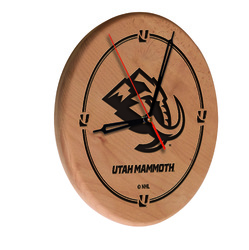 Utah Mammoth Laser Engraved Wood Clock