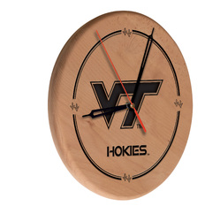 Virginia Tech Laser Engraved Wood Clock