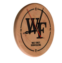 Wake Forest Laser Engraved Wood Clock