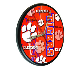 Clemson Printed Wood Clock