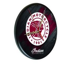 Indian Motorcycle Printed Wood Clock