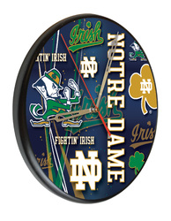 Notre Dame Printed Wood Clock