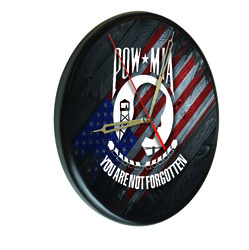 POW/MIA Printed Wood Clock