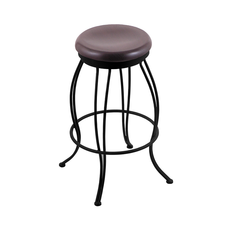 3000 Georgian 1 Bar Stool black finish dark cherry oak wood seat