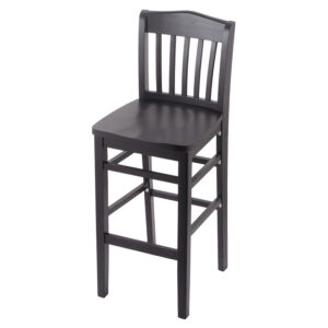 3110 Chelsea Stationary Backed Bar Stool Black Beech Wood