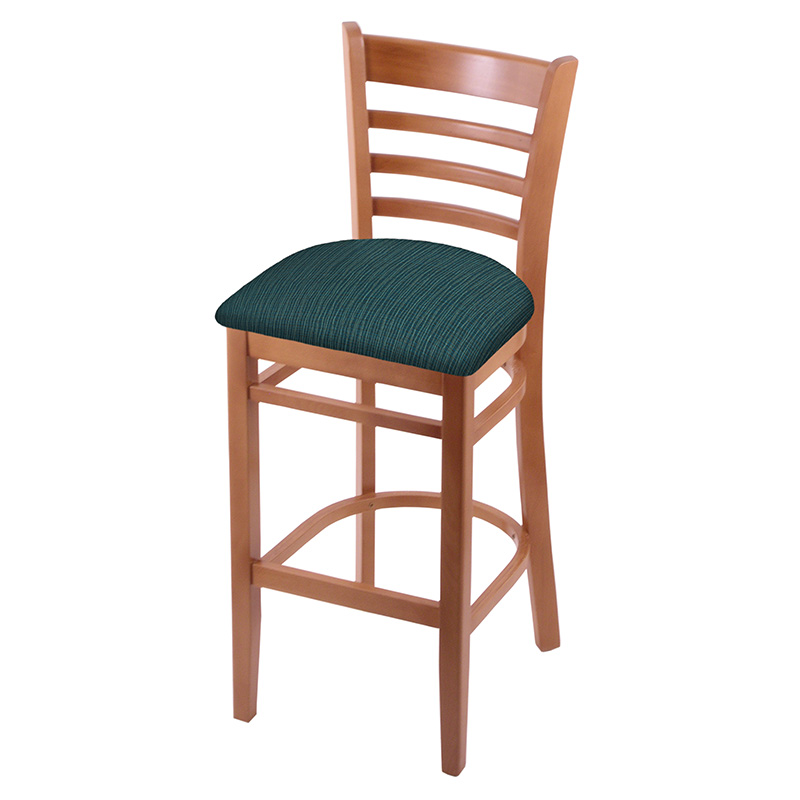 3140 Dakota Stationary Backed Bar Stool Medium Beech Upholstered Seat