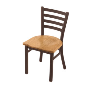 400 Jackie 1 ladder back Chair bronze frame medium oak seat
