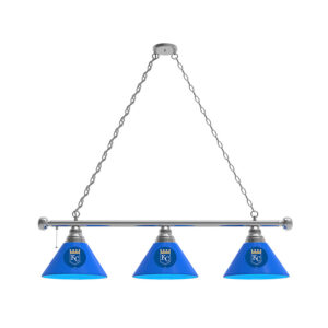 MLB Kansas City Royals 3 Shade Pendant Billiard Light Chrome Finish