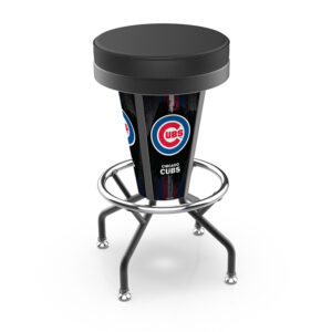 L5000 LED stool single ring black vinyl seat chicago cubs logo panels