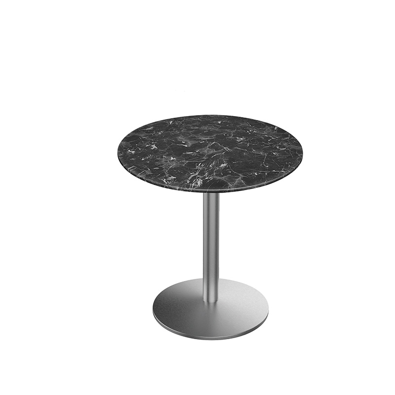 OD214 outdoor Table round stainless steel Base round euroslim black marble top