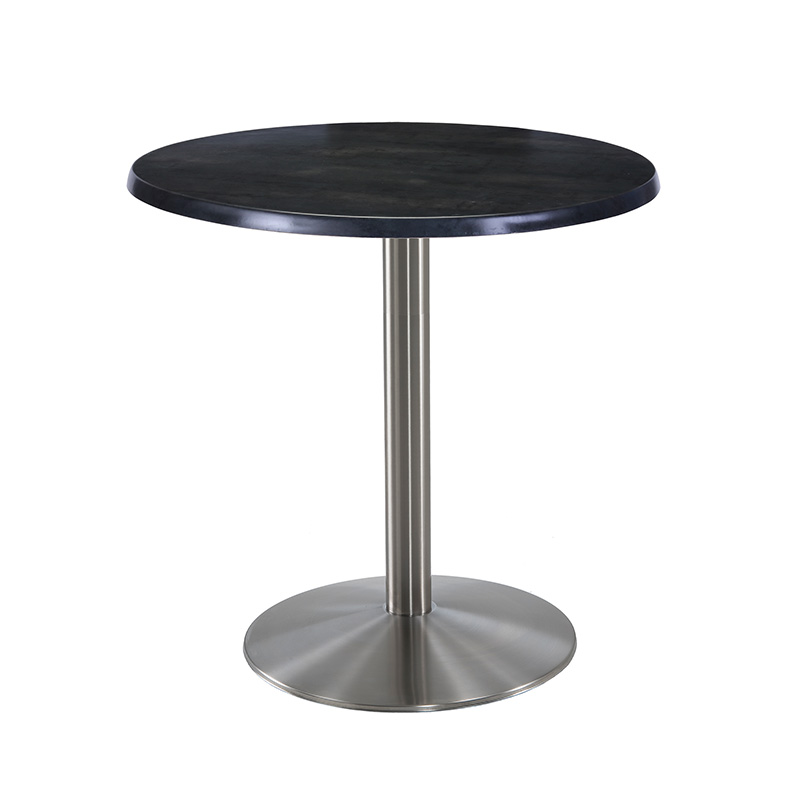 OD214 outdoor Table round stainless steel Base round enduro black steel top