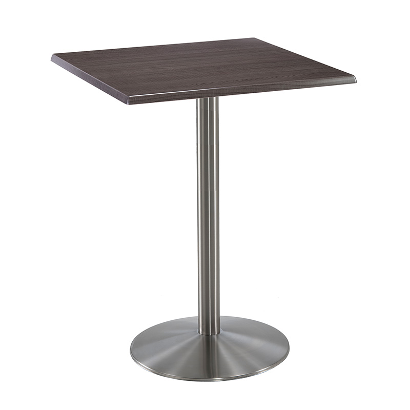 OD214 outdoor Table round stainless steel Base square enduro charcoal top