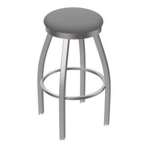 OD802 Misha Indoor Outdoor Swivel Counter or Bar Stool Stainless Steel Frame Finish Outdoor Rated Seat Breeze Vinyl in Sidewalk