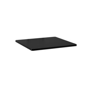 reversible black and cherry wood grain square table top shown in black